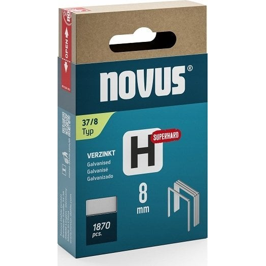 Novus Tools 042-0785 Finomhuzal kapcsok 37-es típus 1870 db Méret (H x Sz) 8 mm x 10.6 mm (NV042-0785)