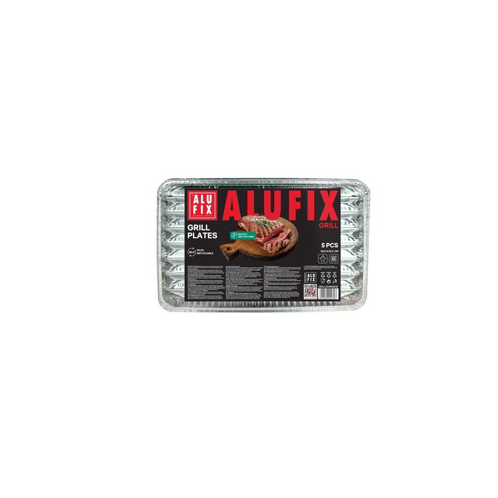 Alufix GRILL5UNINEW Alumínium grilltálca 5 darab 34,5 x 22,5 cm (GRILL5UNINEW)