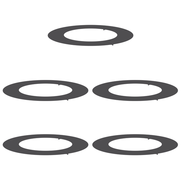 Műanyag virágcserép Fekete Műanyag Nagy Kerek Modern