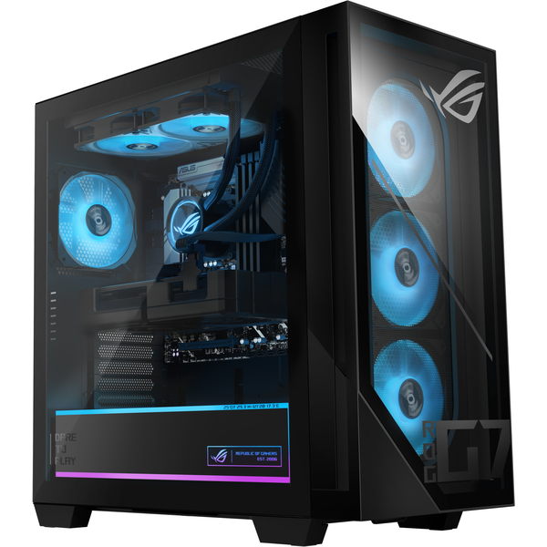ASUS ROG G700 G700TF-7265KF577W Intel Core Ultra 7 265KF 32 GB DDR5-SDRAM 1 TB SSD NVIDIA GeForce RTX 5080 Windows 11 Home Tower PC Zwart