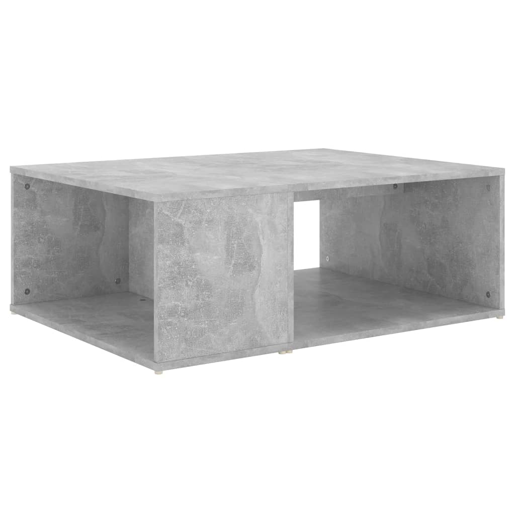 betonszürke forgácslap dohányzóasztal 90 x 67 x 33 cm (806907)