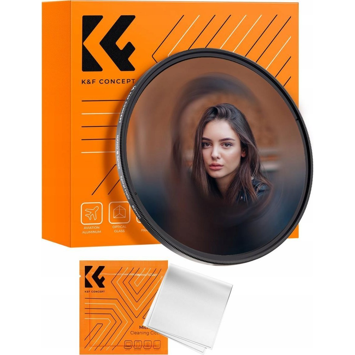 K&F Concept Nano-B Series Halo Swirl, spirál hatás effekt szűrő, 72mm (SB9064)