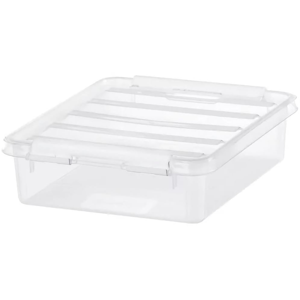 Orthex Classic tárolódoboz, fehér csatok, 1 l