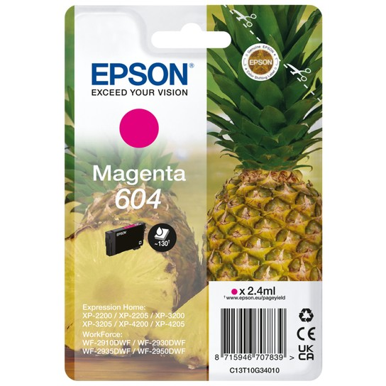 Epson 604 inkoustová náplň 1 kusů Kompatibilní Standardní výtěžnost Purpurová