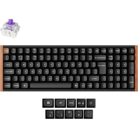 Keychron K4 HE Bluetooth / vezeték nélküli magyar gaming Gateron double-rail magnetic nebula mechanikus billentyűzet fek (K4H-F1Z-HU)