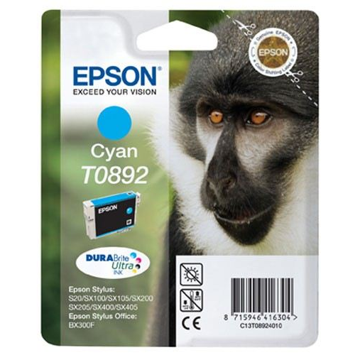 Epson Monkey T0892 inktcartridge 1 stuk(s) Origineel Cyaan