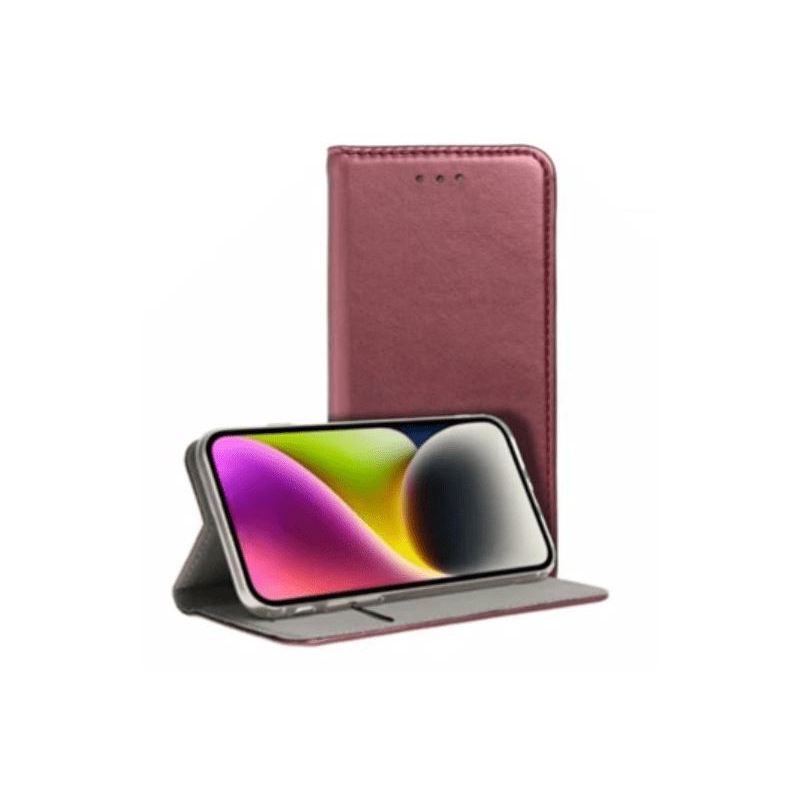 Gigapack Samsung Galaxy A15 (SM-A155) bőr hatású fliptok burgundi színű (GP-150681) (GP-150681)