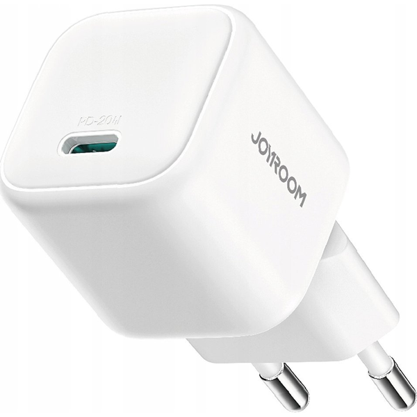 Ładowarka sieciowa Joyroom JR-TCG08 GaN USB-C 20W PD QC3.0 biała