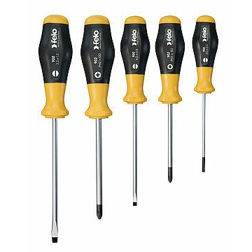FELO SCREWDRIVERS SET. 5 pcs. + KNIFE