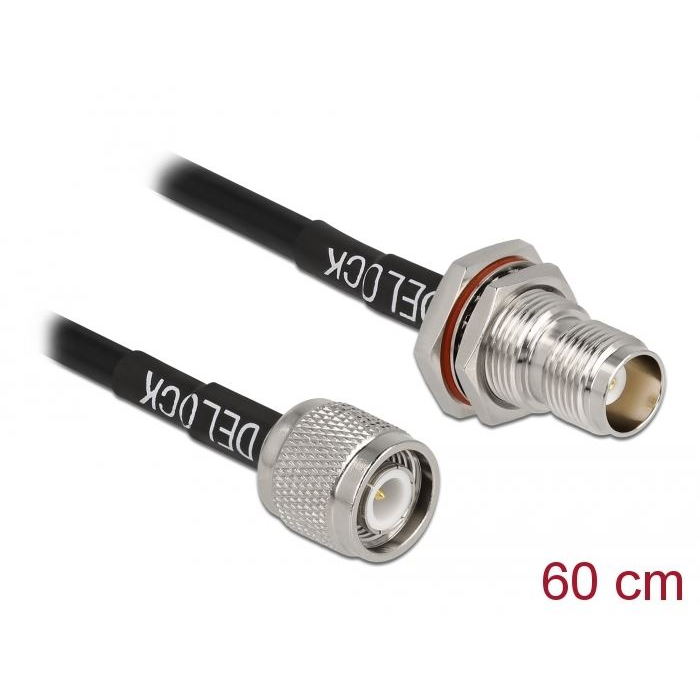 Delock antennakábel TNC-dugó - TNC-hüvely RG-58 0,6m (90012) (DE90012)