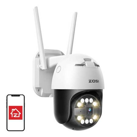 ZOSI C296 WiFi Pan Tilt 5MP IP66 IP kültéri kamera + 32GB microSD kártya (9222918)