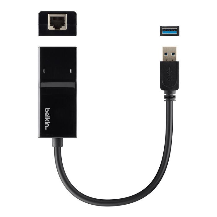 Belkin USB 3.0 gigabites átalakító adapter fekete (B2B048) (B2B048)
