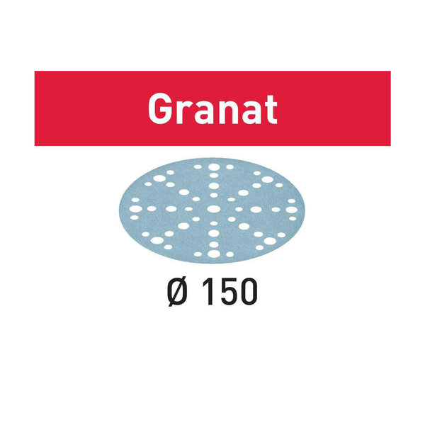 Комплект от 10 абразивни диска Festool, Диаметър 150 mm, 48 отвора, P120, Син