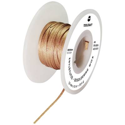 TOOLCRAFT Kiforrasztó huzal Hossz 15 m Szélesség 1.0 mm 1 db (TO-9658947) (TO-9658947)