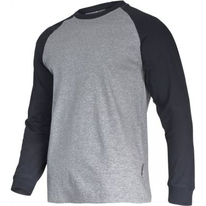 Hosszú ujjú póló. 190g/m2, szürke/fekete, "xl", ce, lahti