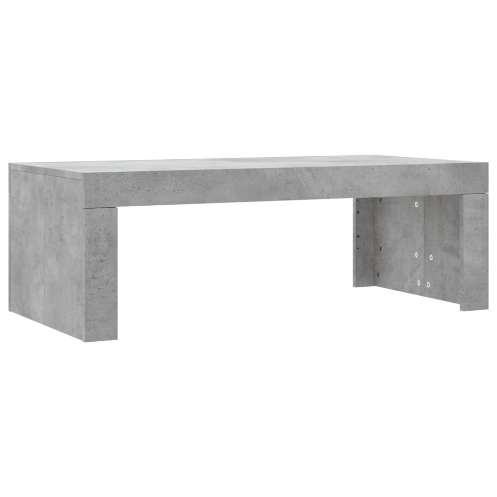betonszürke szerelt fa dohányzóasztal 102 x 50 x 36 cm (823370)