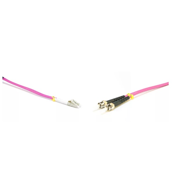 Gigalight Duplex optikai patch kábel 2xST/UPC + 2xLC/UPC csatlakozóval, 50/125 OM4 LSZH, 0,5 m (LCU-STU-OM4-0.5M-D)