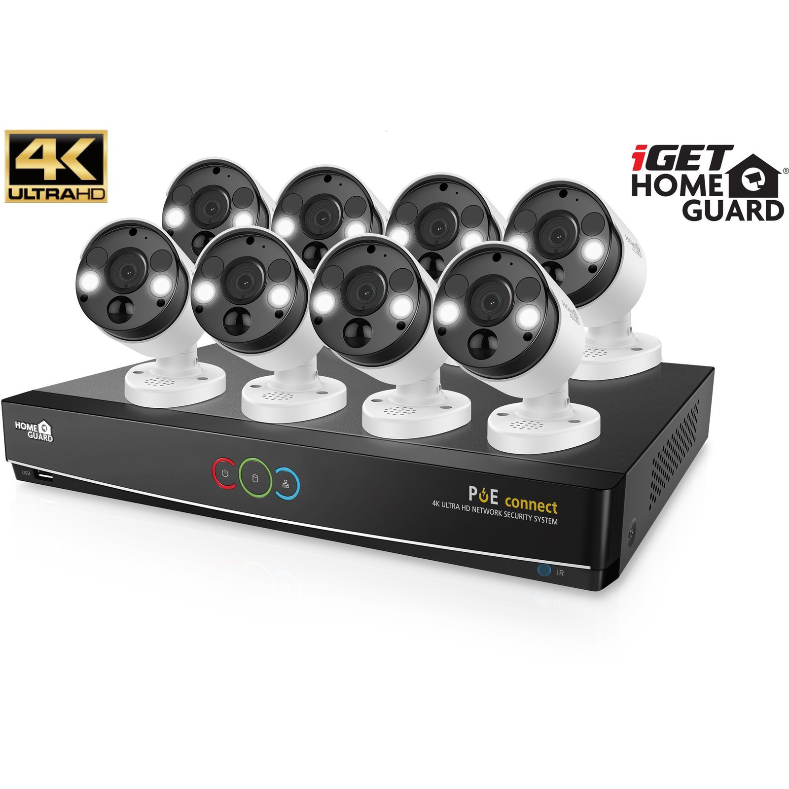 iGET HOMEGUARD HGNVK164908 + 8x HGNVK936CAM 4K (8MPx) (HGNVK164908)