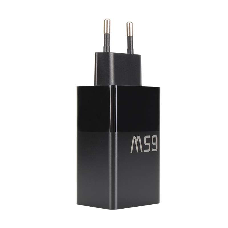 VCOM M003 Hálózati USB-C / USB-A töltő - Fekete (65W) (M003)