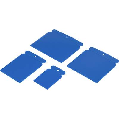 Kék műanyag falkaparók, 4 részes készlet Basetech BT-1882846 (BT-1882846)