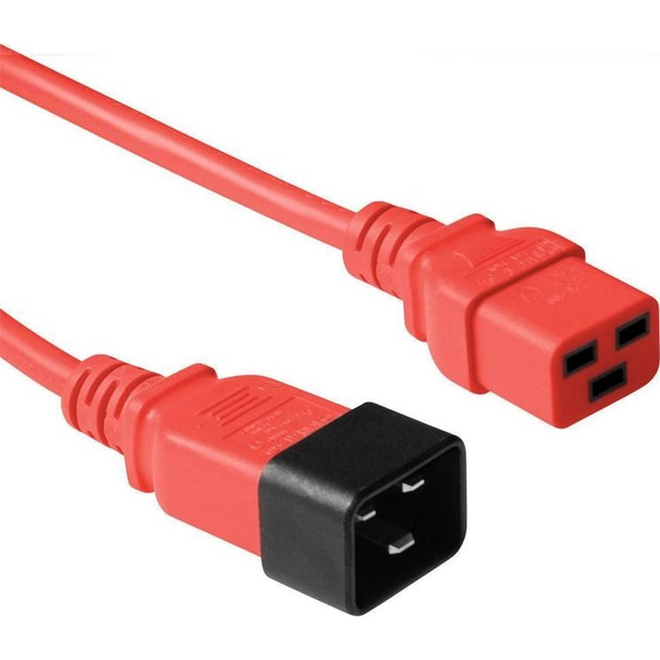 Microconnect PE2019R09 cavo di alimentazione Rosso 0,9 m Accoppiatore C20 Accoppiatore C19