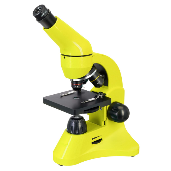 Levenhuk 64-1280X oktató mikroszkóp készlet könyvvel Rainbow 50L PLUS Lime (70242)