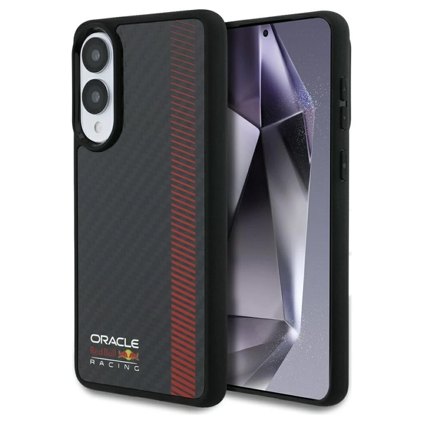 Tok Red Bull Real Carbon Fiber Powerbar MagSafe Samsung Galaxy S25 Edge készülékhez fekete