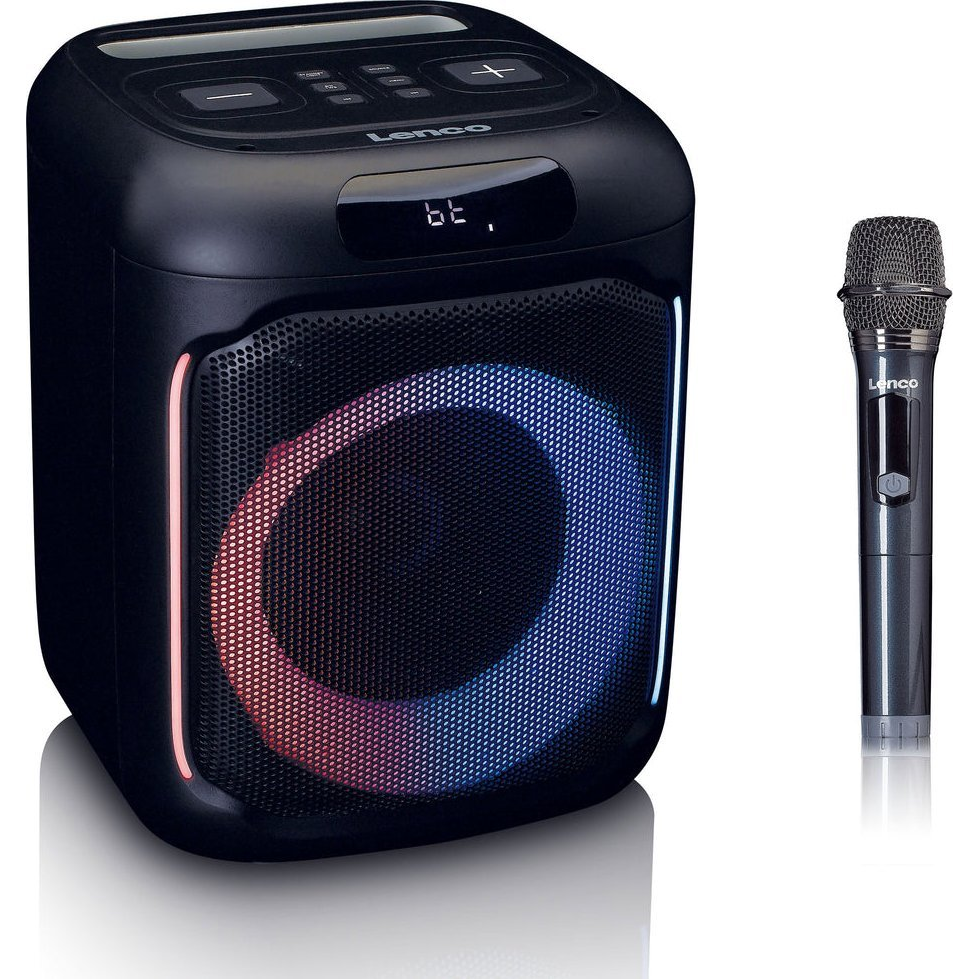 Lenco PA-101BK Bluetooth Party Hangszóró Mikrofonnal 100W - Fekete (PA-101BK)