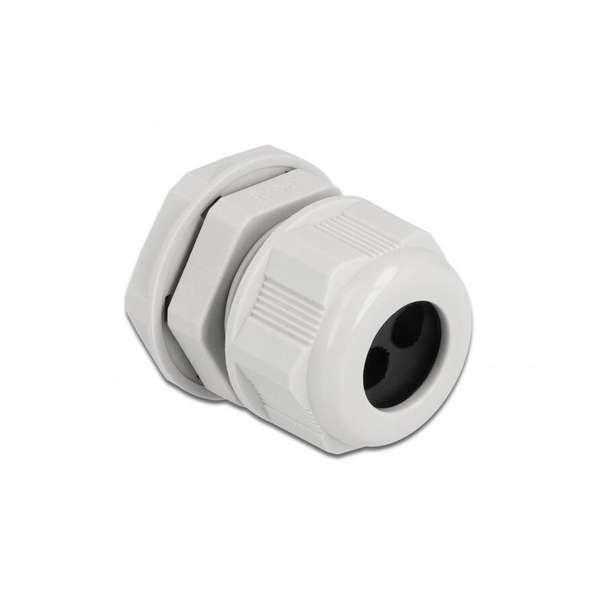 DELOCK Kabelverschraubung PG16 für Rundkabel,2 Kabeleinf.