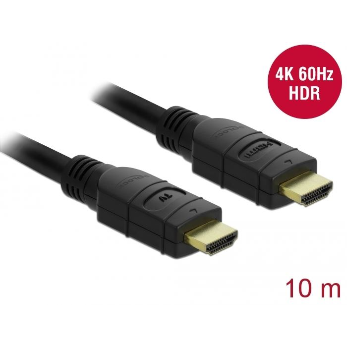 Delock Aktív HDMI kábel 4K, 60 Hz, 10m (85284) (DE85284)