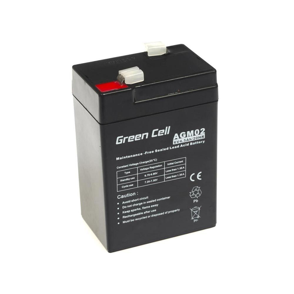 Green Cell 6V 4.5Ah AGM Zselés akkumulátor (AGM02)