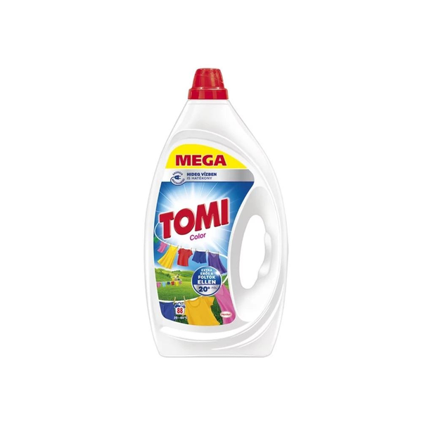 Tomi Max Power Color измиващ гел, 88 пранета, 3960 мл