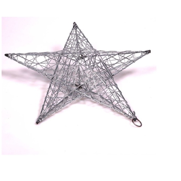 Iris Csillag Dekoráció 30cm - Ezüst (190-06)