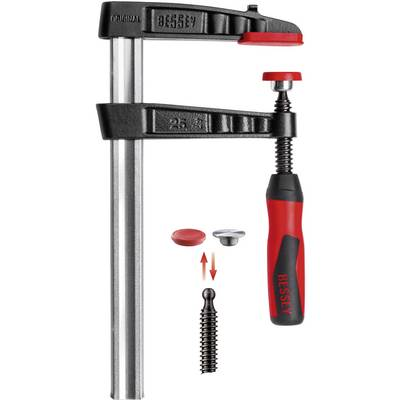 Temperöntvény csavaros gyorsszorító, TG-2K, max., fesztáv: 250 mm Bessey TG25-2K, fesztáv: 250 mm, visszavonás: 120 mm (TG25-2K)
