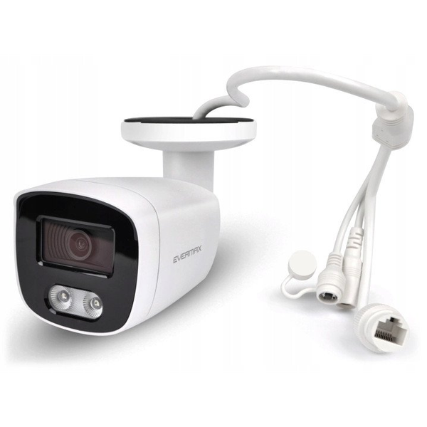 EVERMAX EVX-IP8B01-IRW-Ai-W Kamera IP tubowa biała 8Mpx 2.8mm IR 40m AI IP67 mikrofon