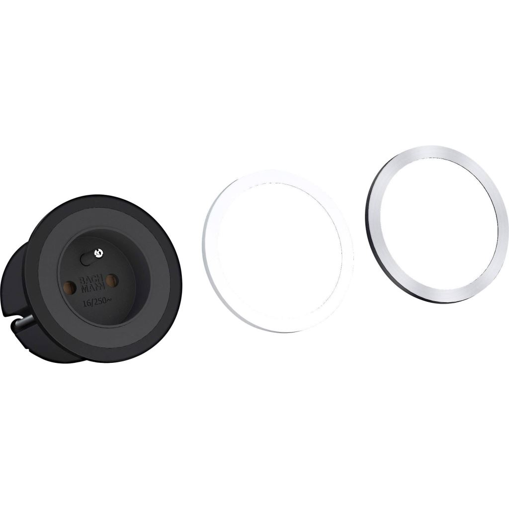 Bachmann 4953465 Beépíthető elosztó 1 részes Fekete Védőérintkezős (4953465)