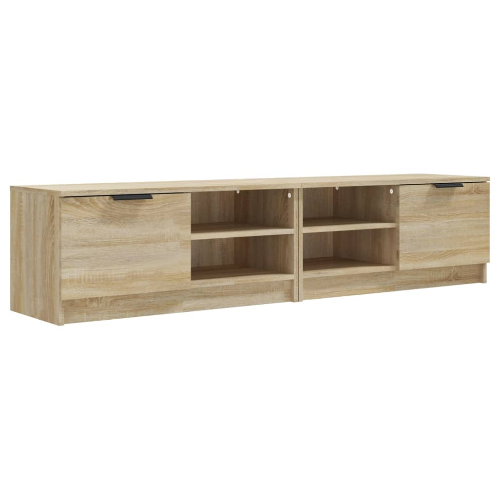 2 db sonoma-tölgy színű szerelt fa TV-szekrény 80x35x36,5 cm (811473)