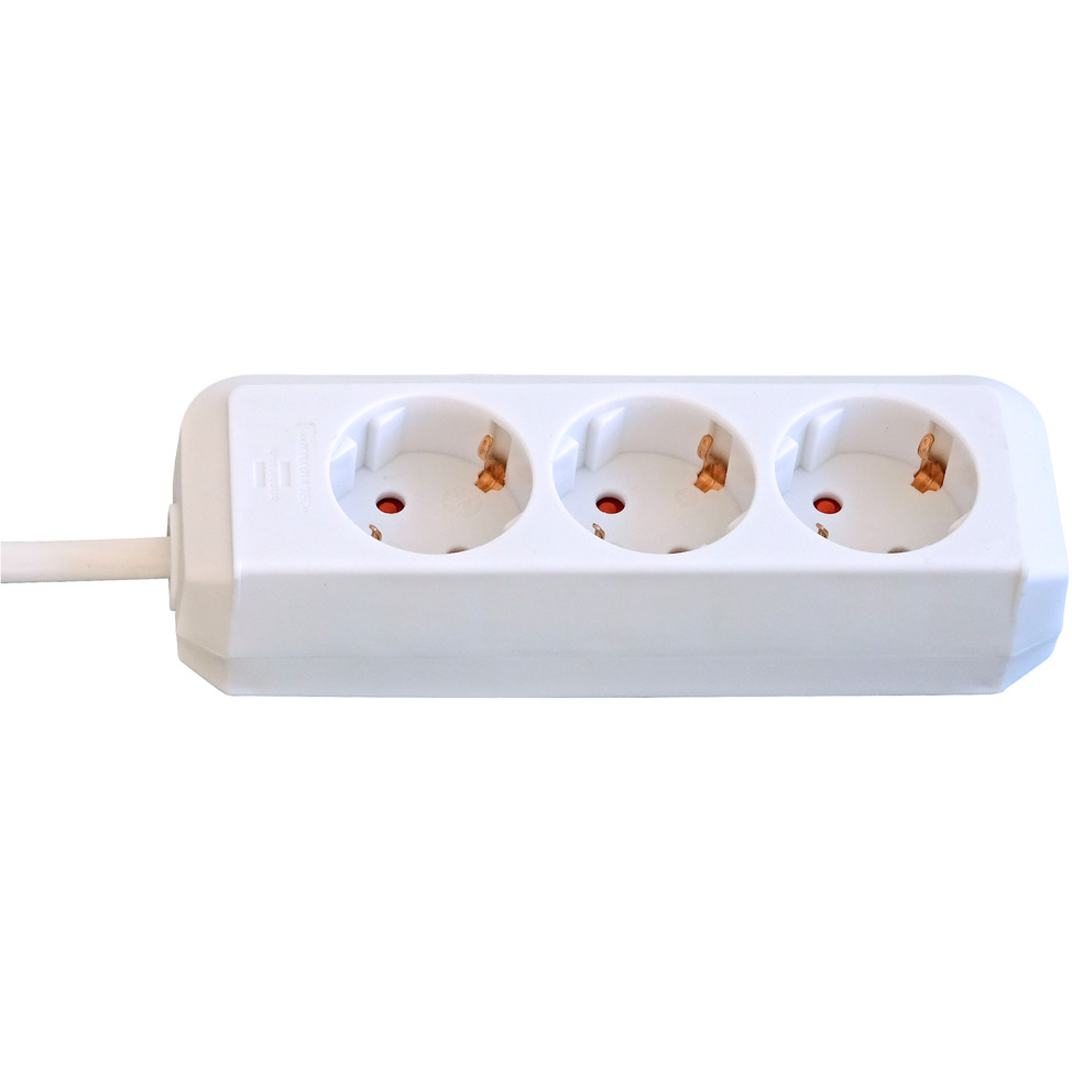 Brennenstuhl 1158610030 Elosztó kapcsoló nélkül 3 részes Fehér Védőérintkezős 1 db (1158610030)