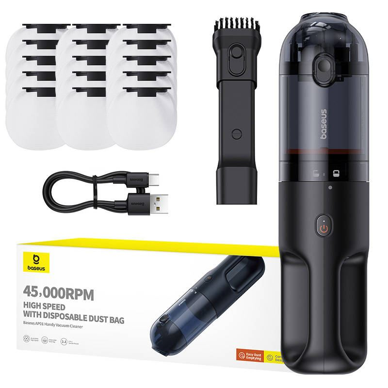 Baseus AP01 vezeték nélküli autós porszívó fekete (C30450100111-00) (C30450100111-00)