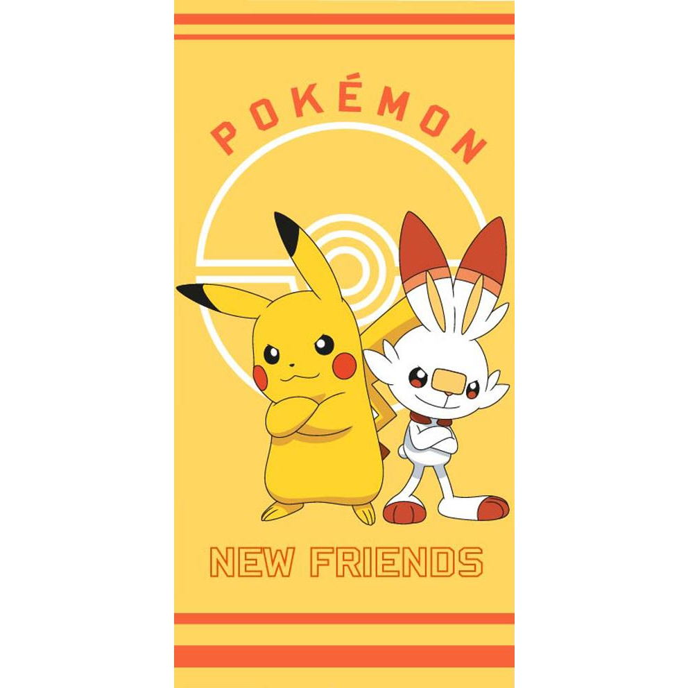Kaptan Pokémon Pikachu és Scorbunny - törölköző gyerekeknek (005571-010)