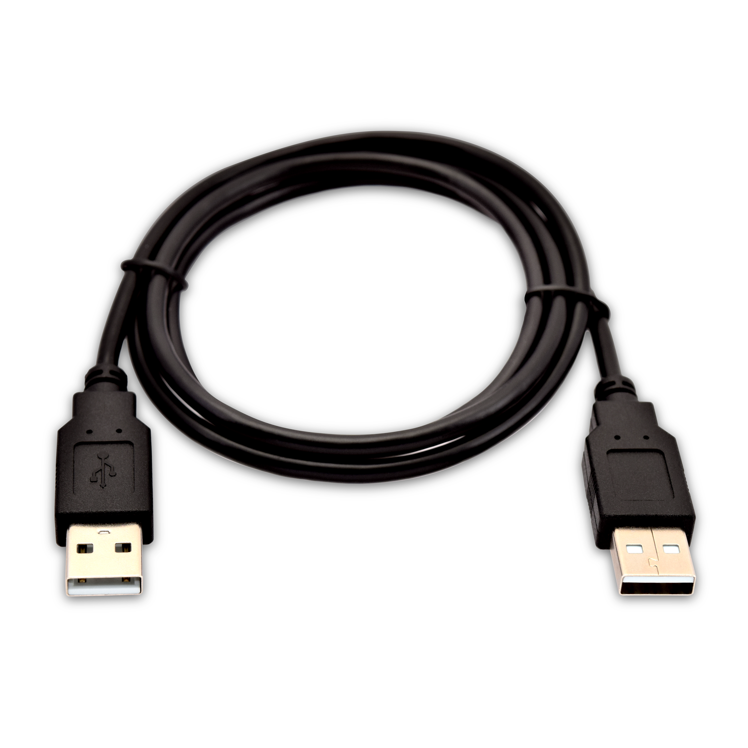 V7 USB-A apa - USB-A apa Adatkábel 1m - Fekete (V7USB2AA-01M-1E)