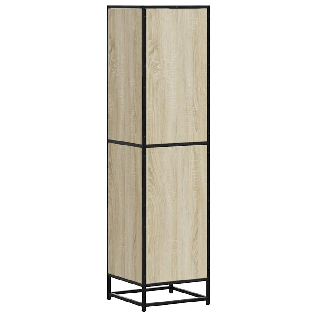 Highboard sonoma tölgy 35,5x35x139 cm gépelt fa és fém (849055)
