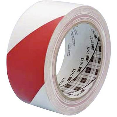 PVC jelölő ragasztószalag (H x Sz) 33 m x 50 mm, piros, fehér PVC 767i 3M, tartalom: 1 tekercs (70-0062-9988-0)
