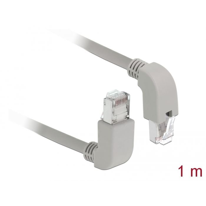 Delock hálózati kábel RJ45 Cat.6A S/FTP felfelé néző / lefelé néző 1m (85871) (DE85871)