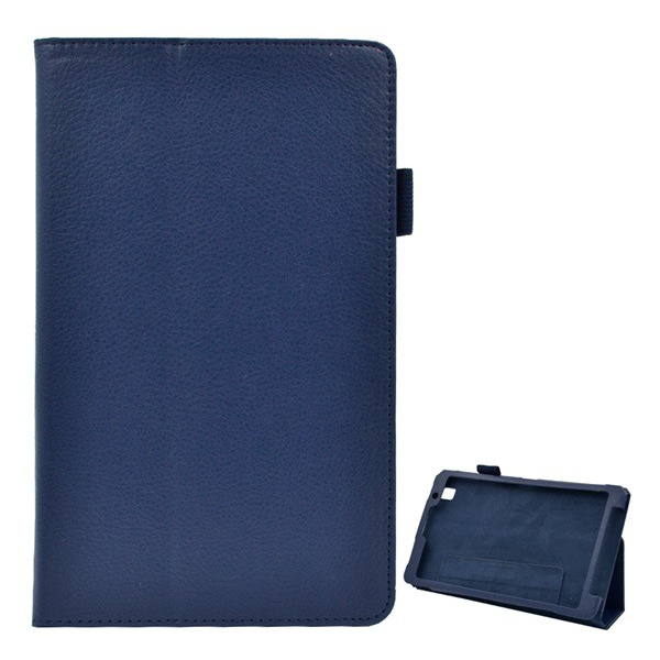 Tok álló, bőr hatású (FLIP, oldalra nyíló, asztali tartó funkció, prémium) VILÁGOSKÉK [Samsung Galaxy Tab Pro 8.4 LTE (SM-T325)] (5996457434619)