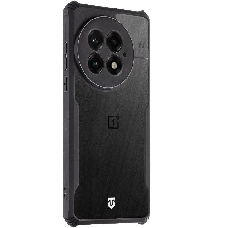 OnePlus 13, Szilikon tok, közepesen ütésálló, légpárnás sarok, Tactical Quantum Stealth, átlátszó/fekete (TS12687)