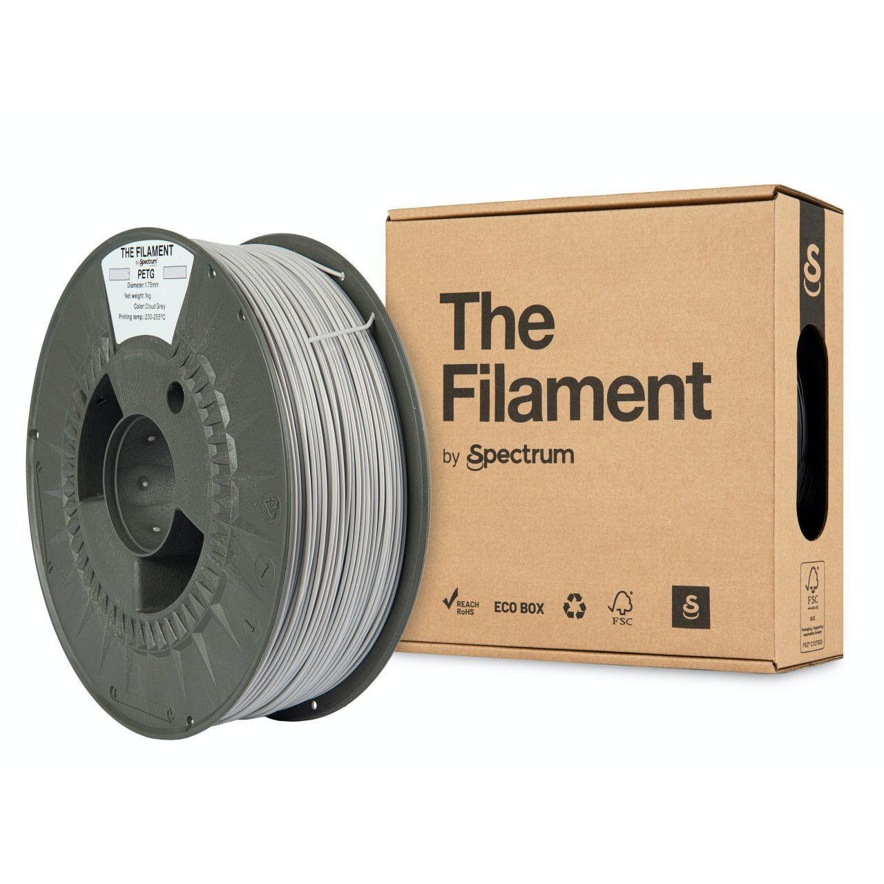 The Filament PETG 1,75mm Cloud Grey 1kg (TF-24018)