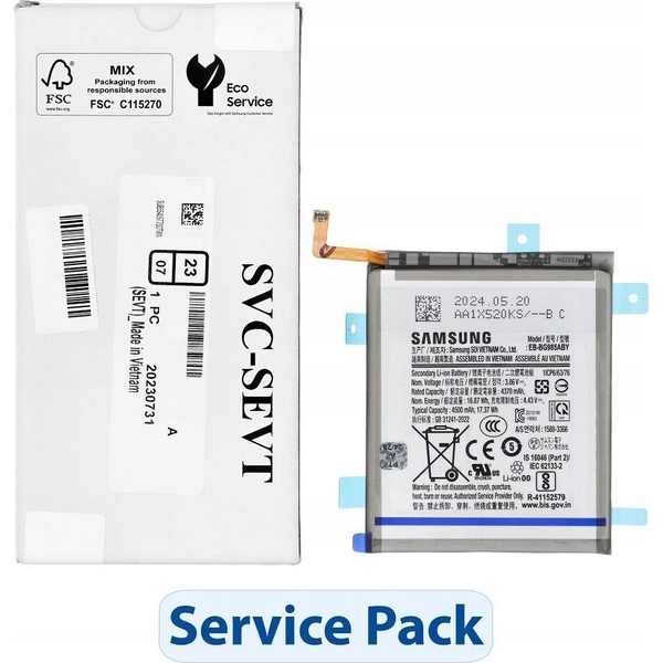 Akkumulátor Gyári ServicePack EB-BA525ABY Samsung Galaxy A52/A52S/S20FE GH82-24205A
