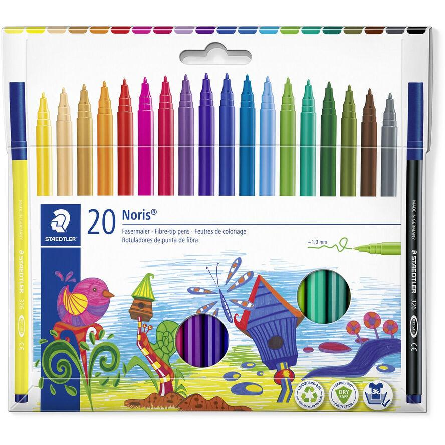 STAEDTLER Fasermaler Noris 20er-Set im Kartonetui 1mm retail (326 C20) (326 C20)