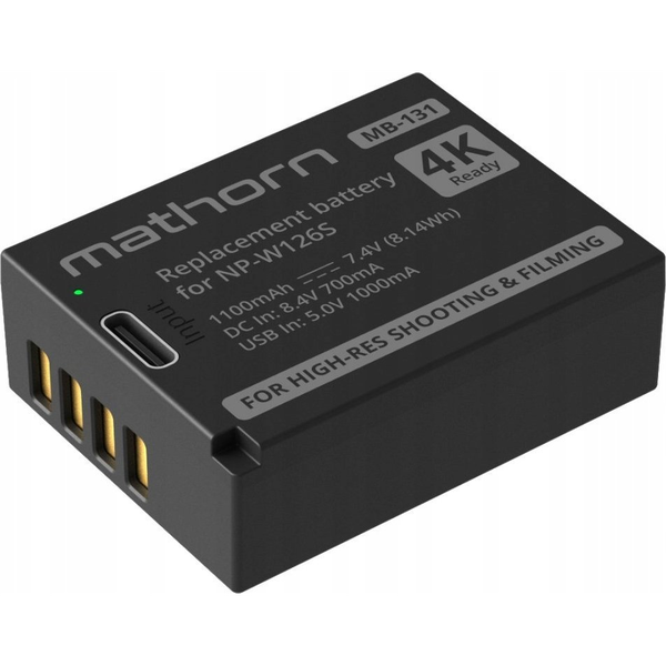 Akumulator ExtraLink Bateria Mathorn MB-131 1100mAh USB-C zamiennik NP-W126S